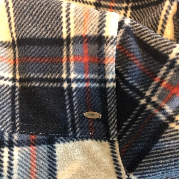 O'NEILL Shacket Women's Size Small Blue Red Plaid Multicolor Long Sleeve - Picture 5 of 12